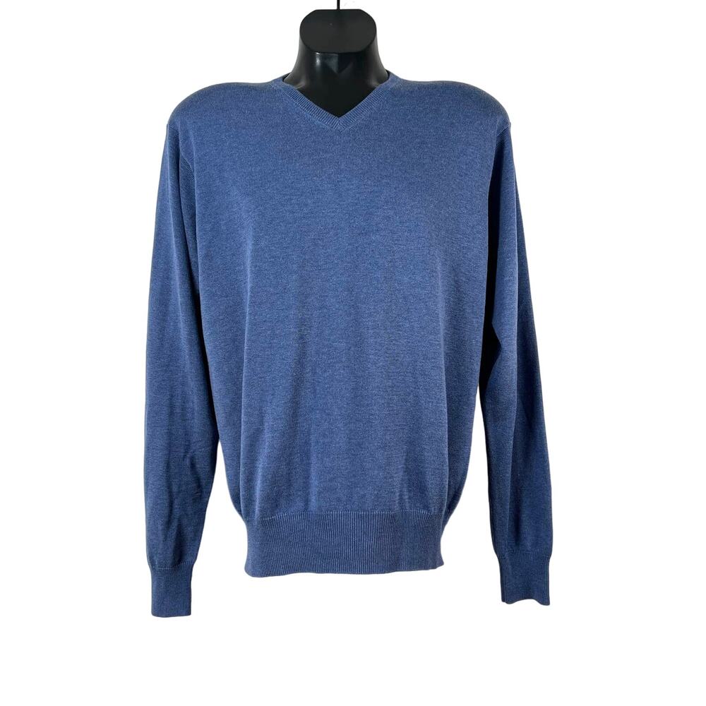 Peter Millar Sweater Pullover Silk Cotton Cashmere Knit V Neck Golf Dadcore